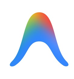 device of a multi-coloured arch-like figure trademark artwork