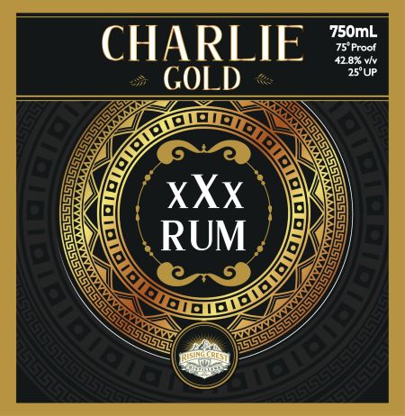 CHARLIE GOLD XXX RUM trademark artwork