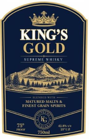 KING’S GOLD SUPREME WHISKY trademark artwork