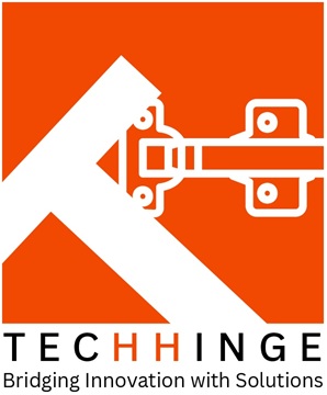 “TECHHINGE” and the tagline “Bridging Innovation with Solutions” trademark artwork
