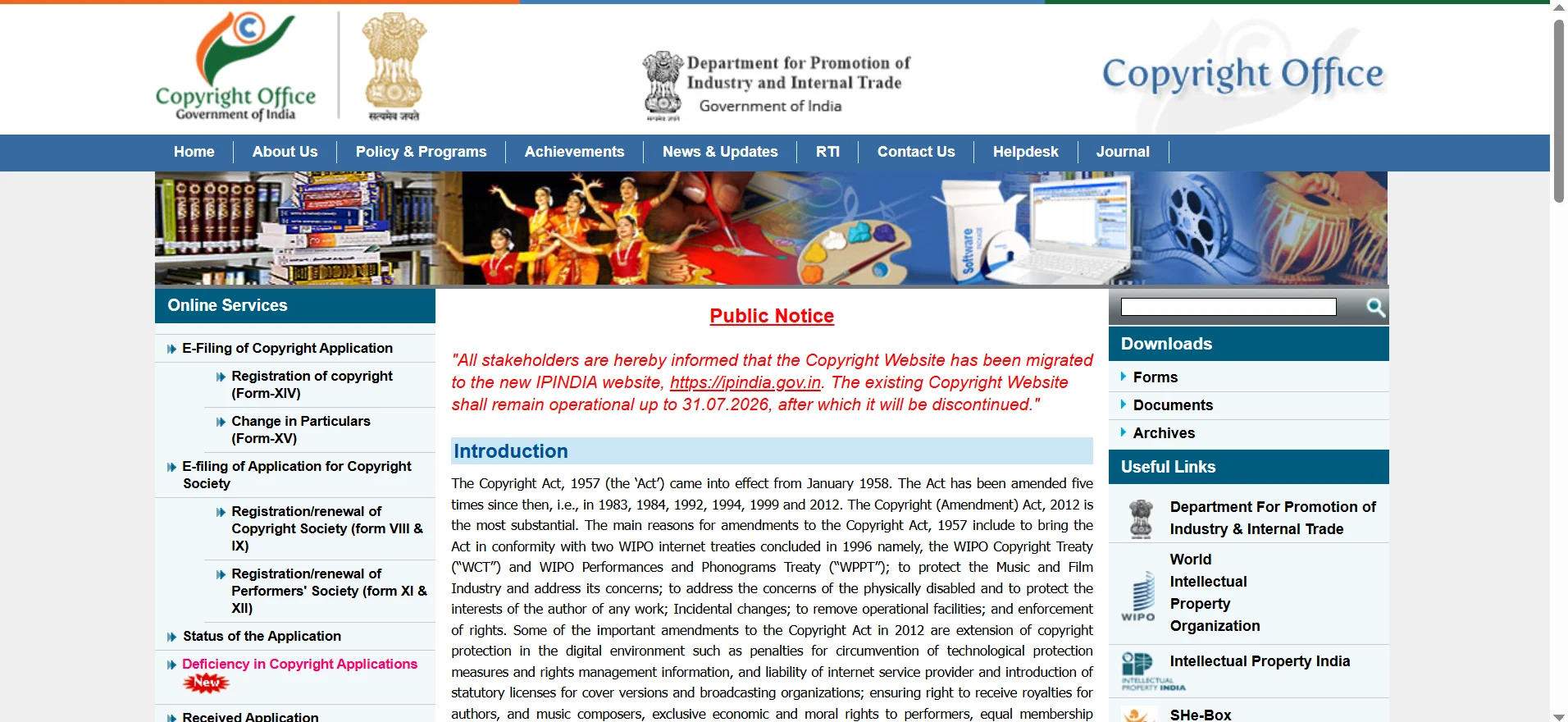copyright office e-filling portal