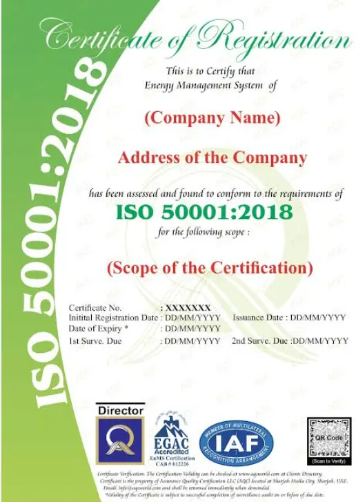 iso 50001 2018 certification