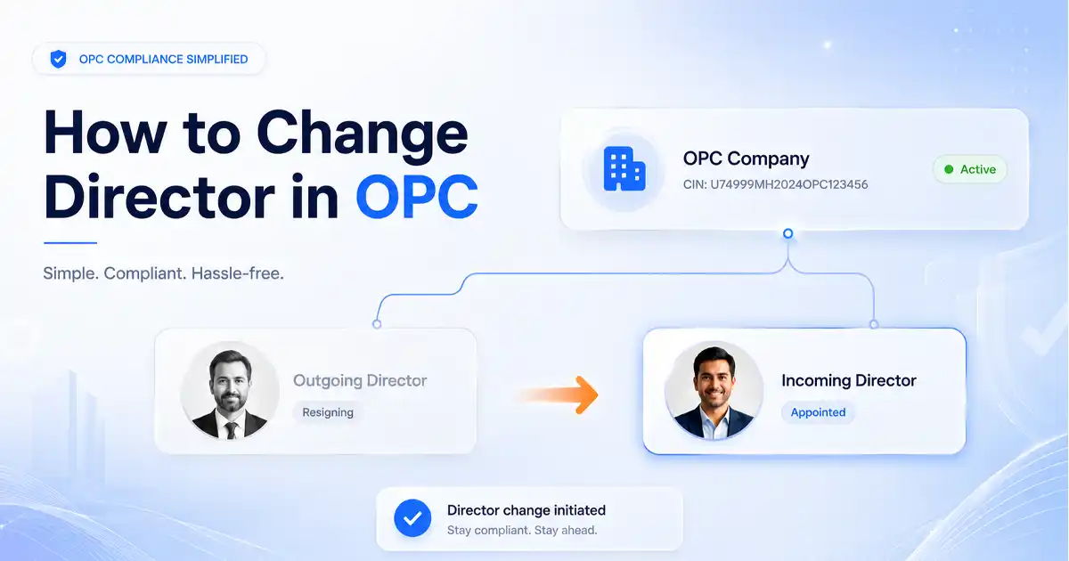 How to Change Director in OPC: DIR-12 Process & Compliance 2026 How to Change Director in OPC: DIR-12 Process & Compliance 2026