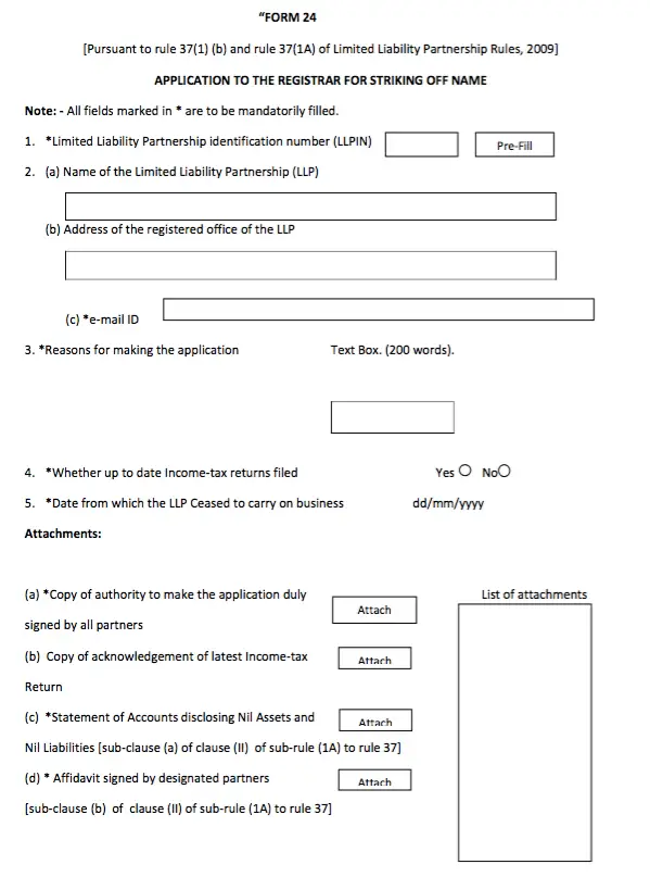LLP Form 24 draft
