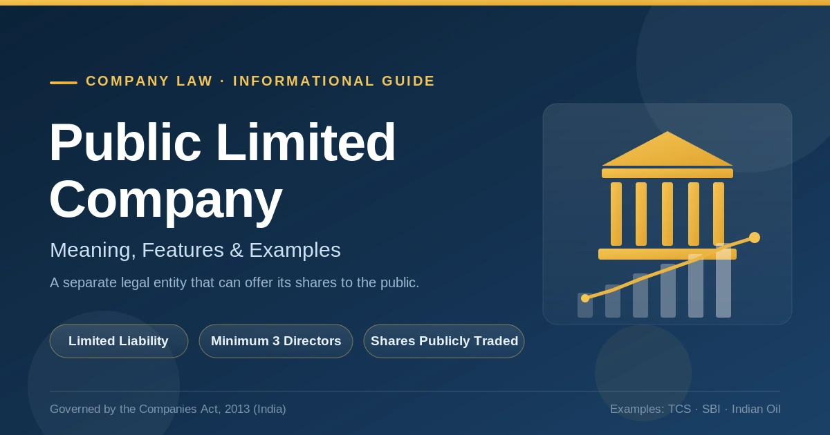 What is a Public Limited Company in India? Features & Examples