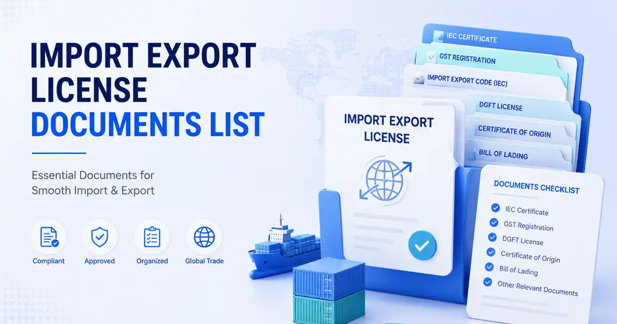 Documents Required for Import Export License (IEC) in India